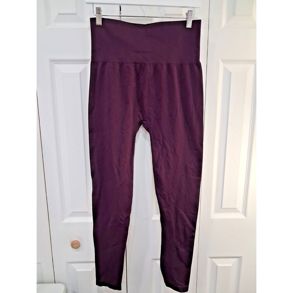Soho Girls Leggings Womens L XL Burgundy Butt Lifting Shaping Slimming Stretch